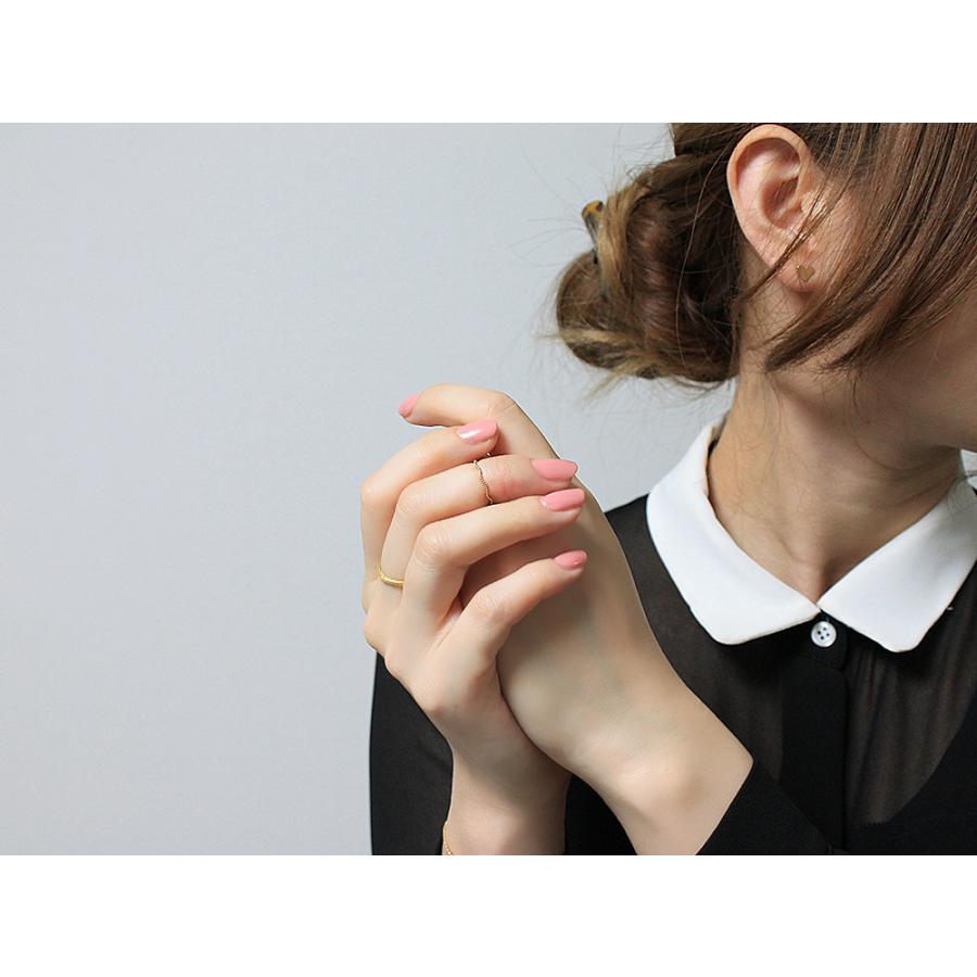 K18 プルプ ピンキー リング レディース 地金 指輪 重ね付け 地金