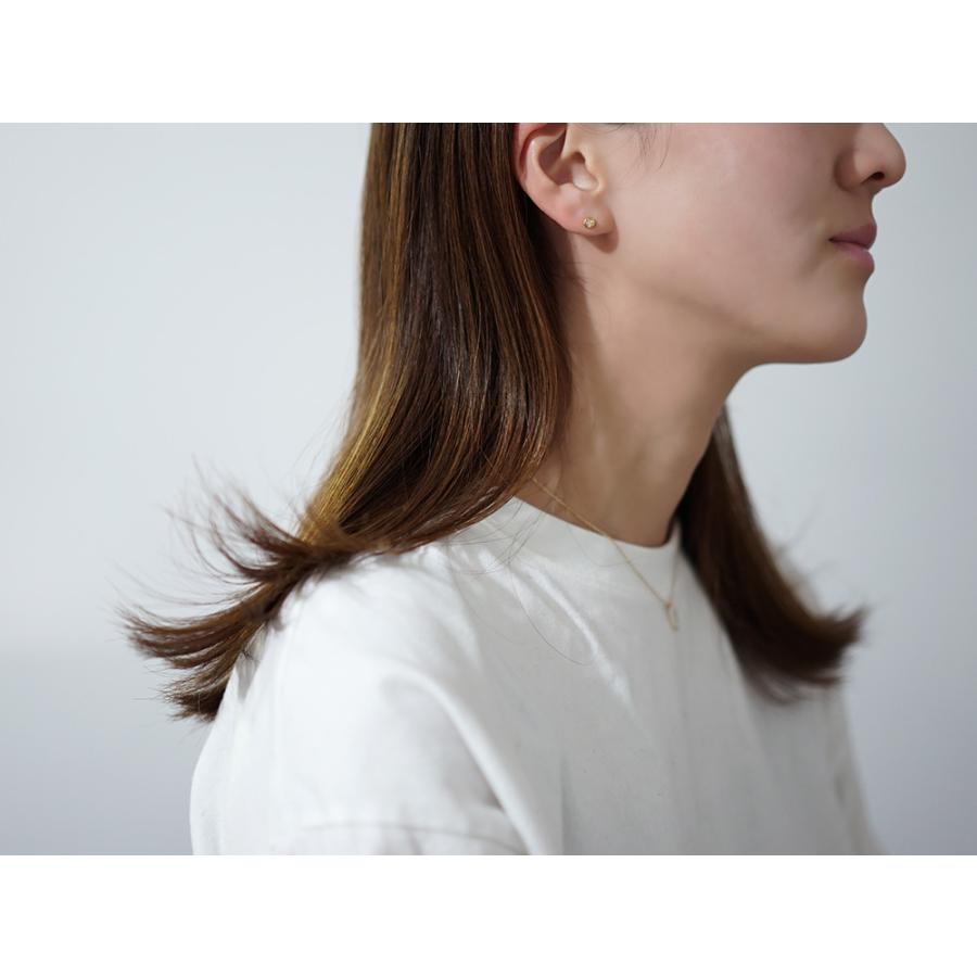 K18 オクタゴナル ダイヤモンド ピアス 幸運の形の八角形。 ダイヤ 18k