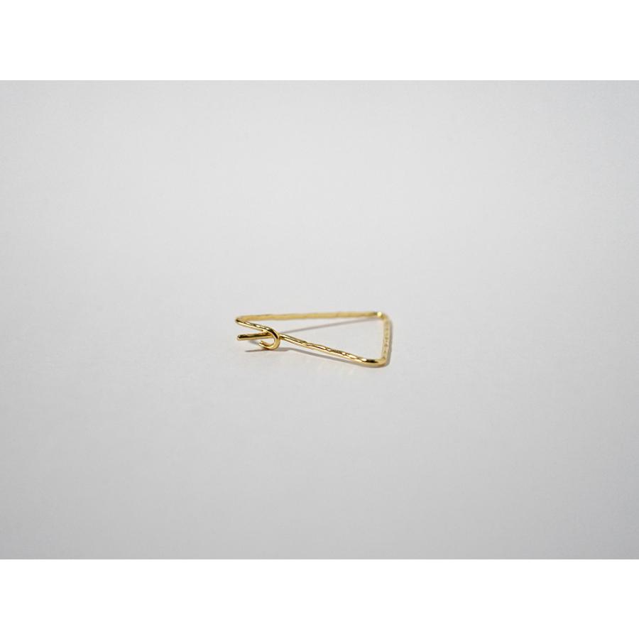 ピアス 18K トライアングル フープピアス 三角形 安心 プレゼント