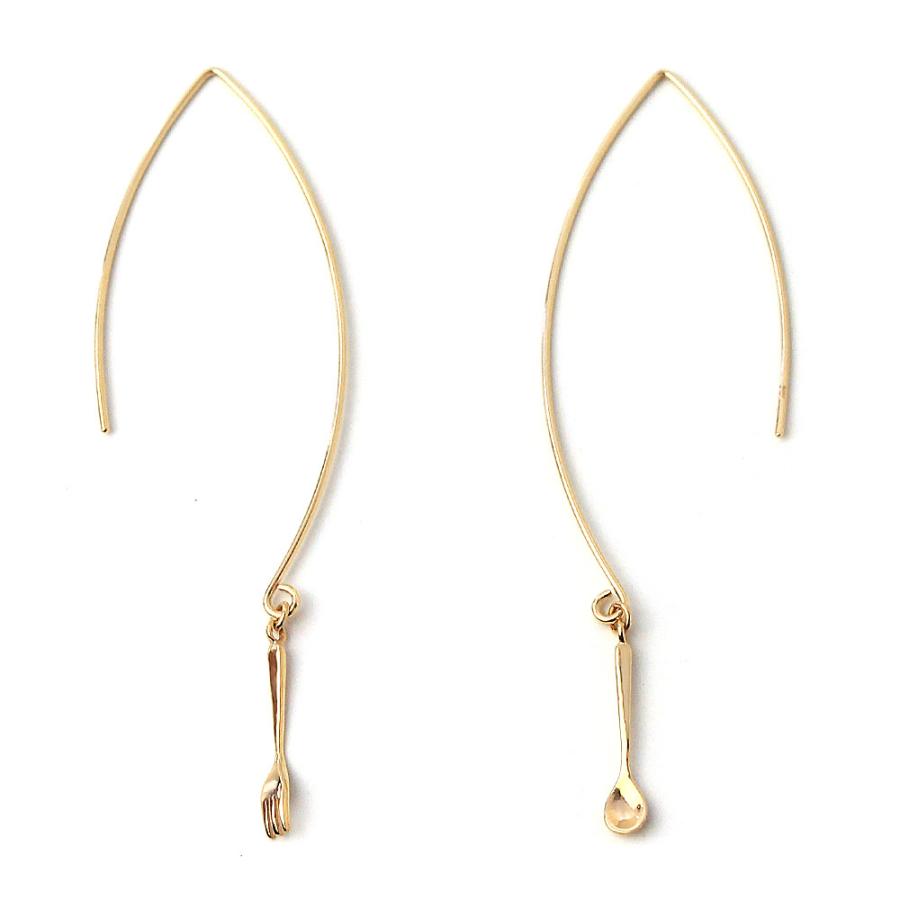 ピアス 18K カトラリー フック アメリカンピアス スプーン フォーク