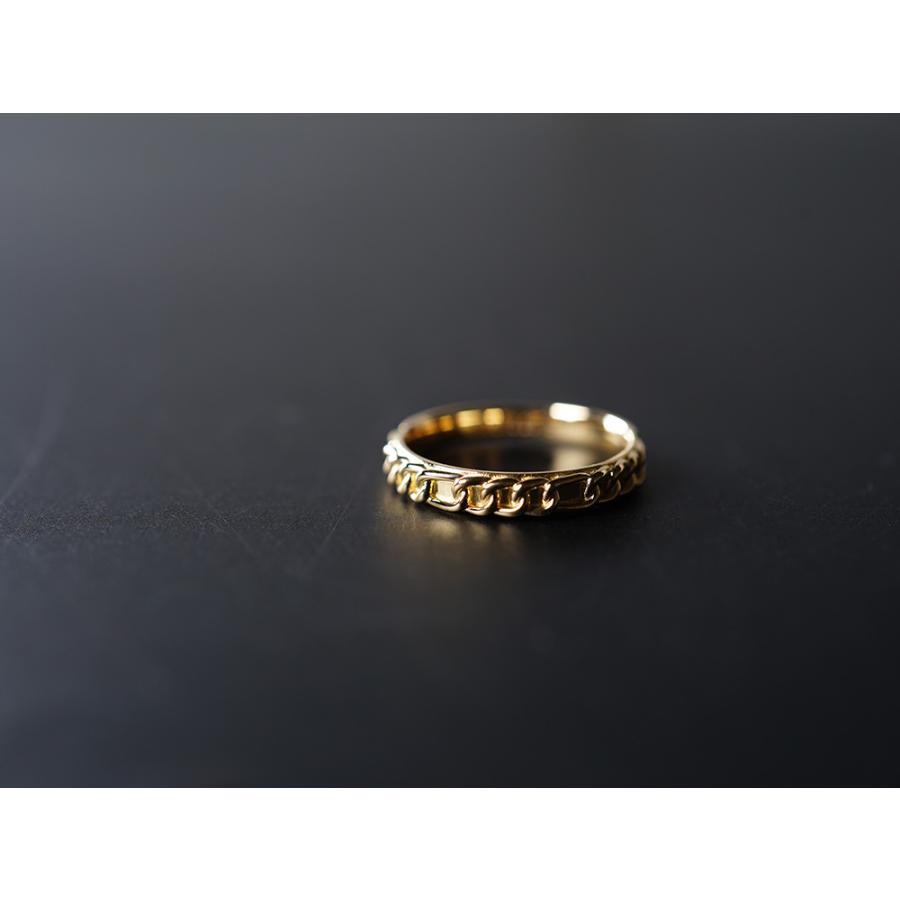 K18 フィガロ リング 自分らしいリングを。 K18 チェーン リング 地金 指輪 鎖 重ね付け 地金リング ring 18k 18金 ゴールド rpaub11322の画像