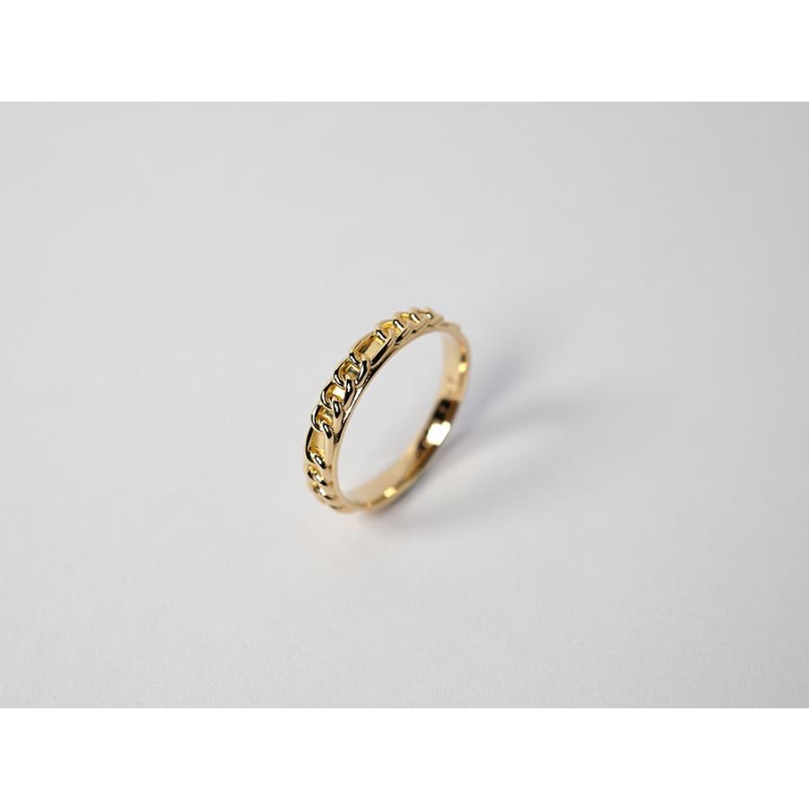 K18 フィガロ リング 自分らしいリングを。 K18 チェーン リング 地金 指輪 鎖 重ね付け 地金リング ring 18k 18金 ゴールド rpaub11322の画像