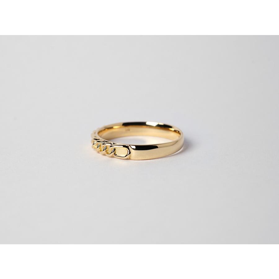 K18 フィガロ リング 自分らしいリングを。 K18 チェーン リング 地金 指輪 鎖 重ね付け 地金リング ring 18k 18金 ゴールド rpaub11322の画像
