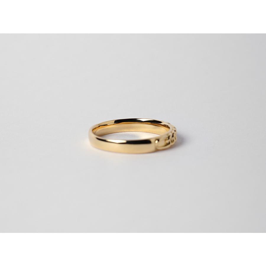 K18 フィガロ リング 自分らしいリングを。 K18 チェーン リング 地金 指輪 鎖 重ね付け 地金リング ring 18k 18金 ゴールド rpaub11322の画像