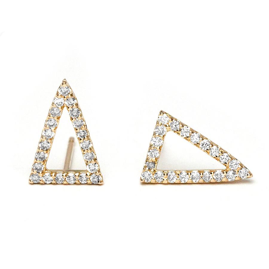 ピアス 18K ガトー ダイヤモンド ピアス トライアングル ダイヤ ダイアモンド レディース 18金 K18 プレゼント 送料無料 rph46632323の画像
