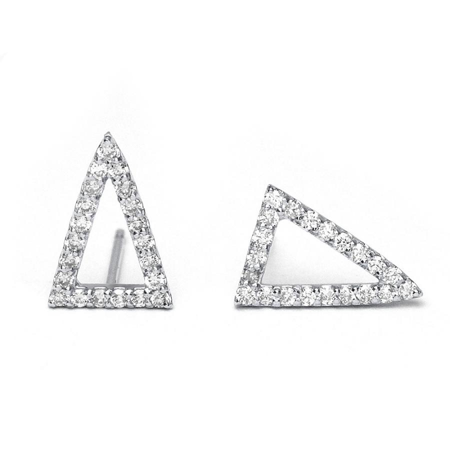 ピアス 18K ガトー ダイヤモンド ピアス トライアングル ダイヤ ダイアモンド レディース 18金 K18 プレゼント 送料無料 rph46632323の画像