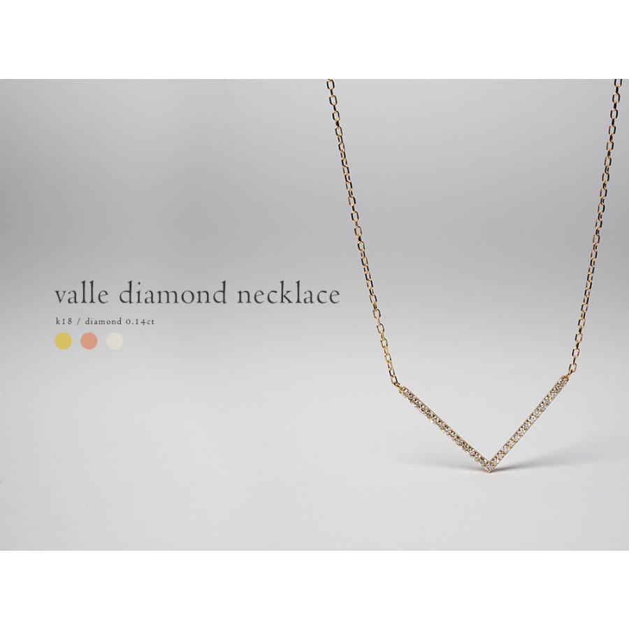 ダイヤモンド ネックレス レディース 18K Ｖ字 18k ペンダント 18金 K18 金属アレルギー対応 プレゼント 送料無料 rph66368721の画像