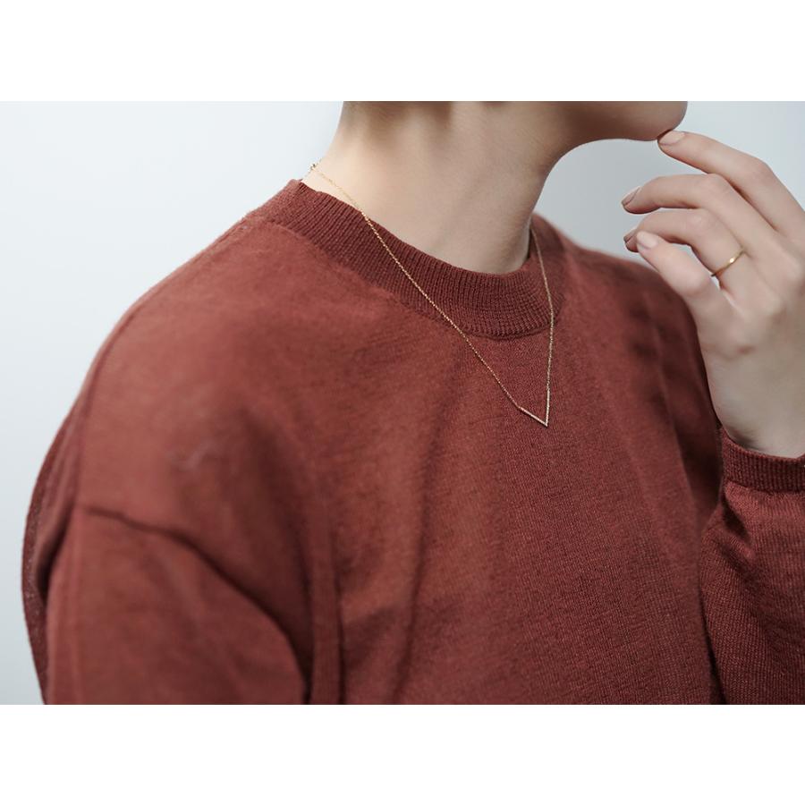 ダイヤモンド ネックレス レディース 18K Ｖ字 18k ペンダント 18金 K18 金属アレルギー対応 プレゼント 送料無料 rph66368721の画像