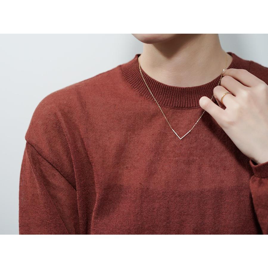 ダイヤモンド ネックレス レディース 18K Ｖ字 18k ペンダント 18金 K18 金属アレルギー対応 プレゼント 送料無料 rph66368721の画像