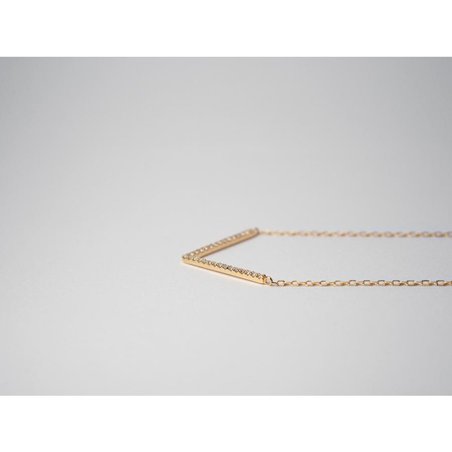 ダイヤモンド ネックレス レディース 18K Ｖ字 18k ペンダント 18金 K18 金属アレルギー対応 プレゼント 送料無料 rph66368721の画像