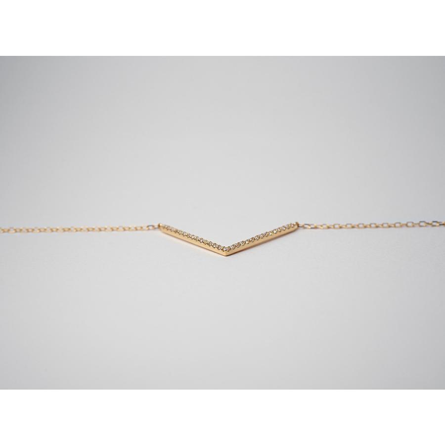 ダイヤモンド ネックレス レディース 18K Ｖ字 18k ペンダント 18金 K18 金属アレルギー対応 プレゼント 送料無料 rph66368721の画像
