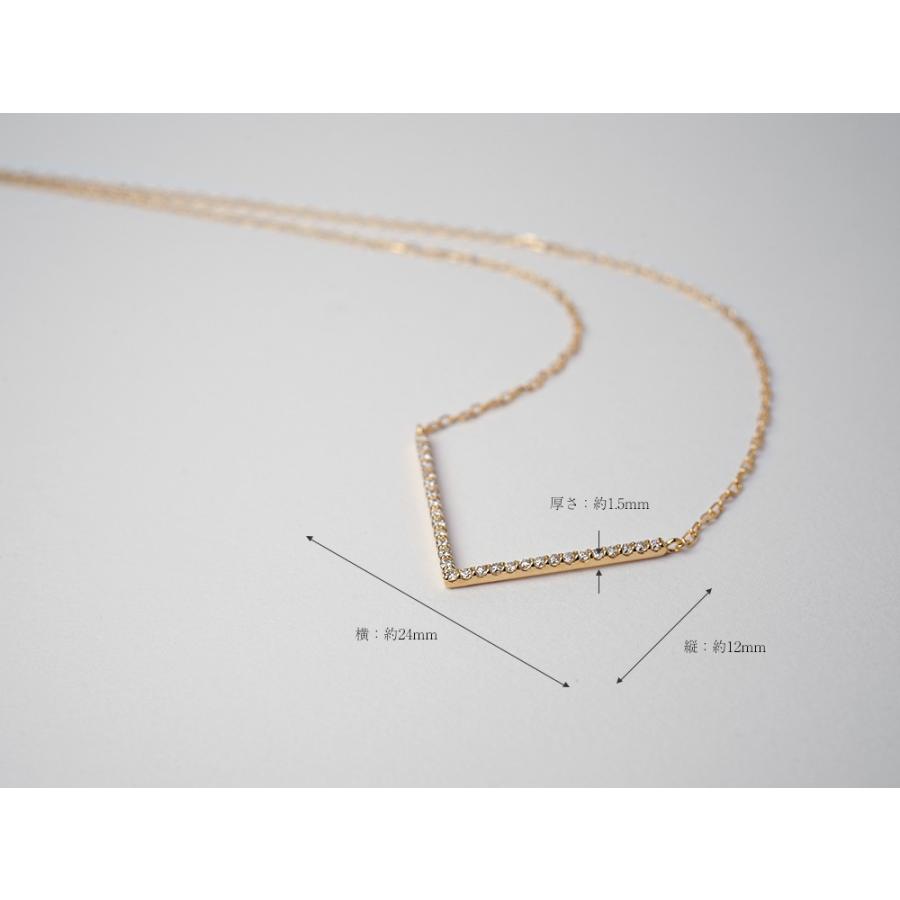 ダイヤモンド ネックレス レディース 18K Ｖ字 18k ペンダント 18金 K18 金属アレルギー対応 プレゼント 送料無料 rph66368721の画像