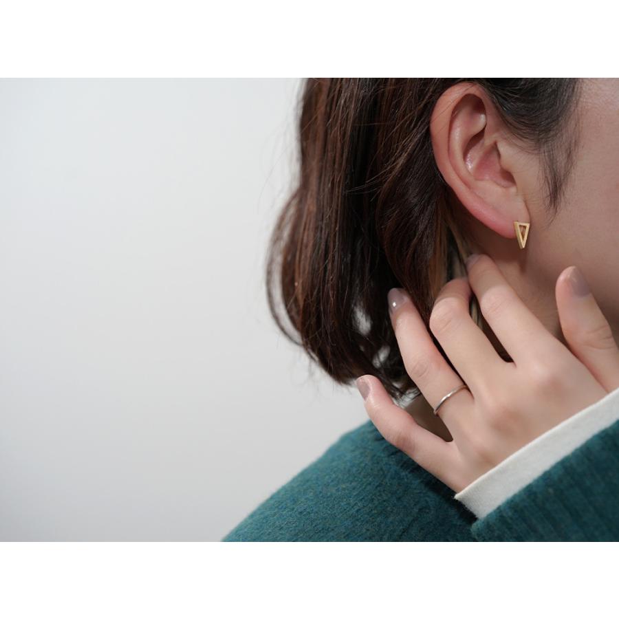 K18 ガトー ピアス レディース 三角 スタッドピアス トライアングル