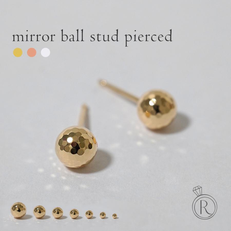 ピアス 18k ミラーボール スタッド ピアス 5mm 安心 プレゼント レディース 18金 K18 金属アレルギー対応 プレゼント 5mr M Rapa 通販 Yahoo ショッピング