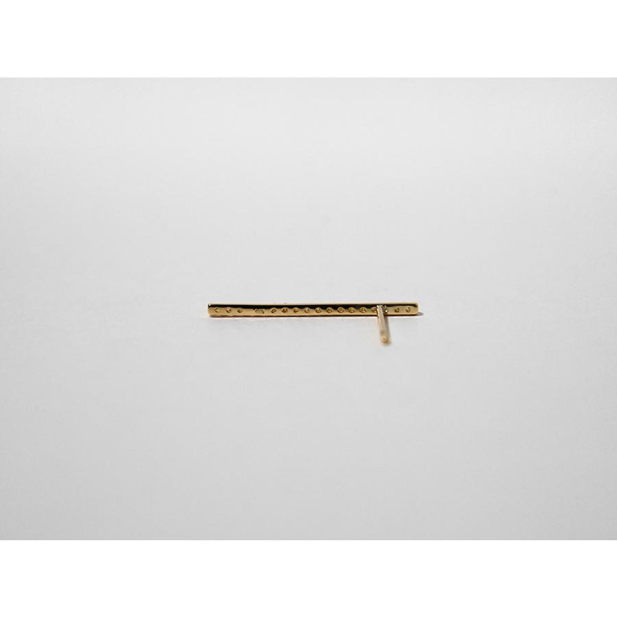 K18 リーニュ ダイヤモンド ピアス 細かく上品なピアス。 ダイヤ ピアス 18k 18金 ゴールド ダイアモンド スタッドピアス rph66592023の画像
