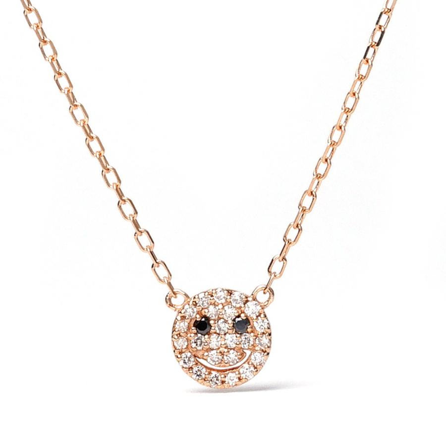 18K スマイル パヴェ ダイヤモンド ネックレス ニコちゃん 18k 18K スマイル パヴェ ダイヤモンド ネックレス ニコちゃん 18k