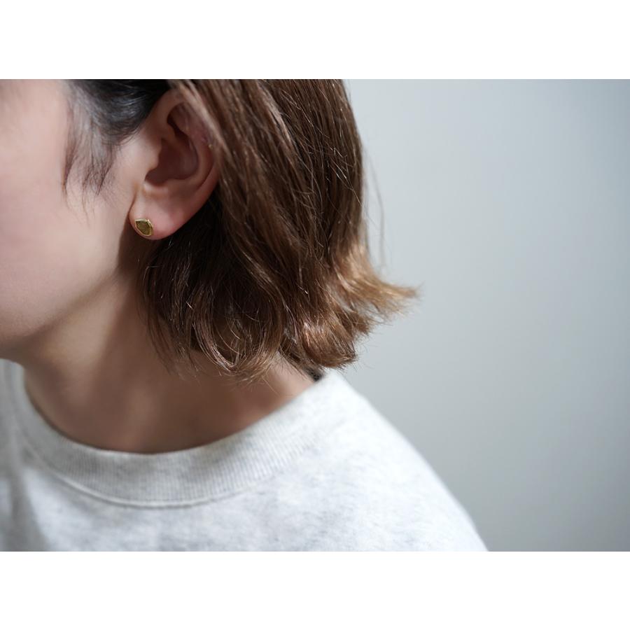 11/28午後値上げ実施】 K18 ピエール ピアス 地金 ロック ストーン