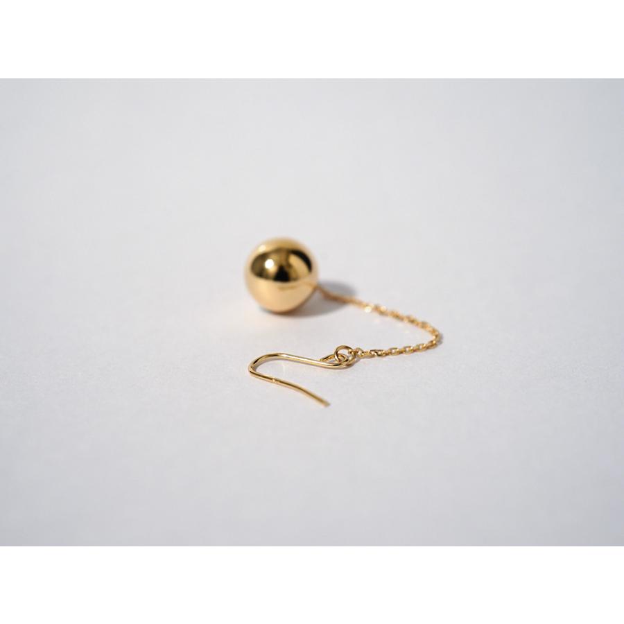 K18 ボール フック ピアス 8mm フックピアス 18k 18金 ボールピアス アメリカンピアス 揺れるチェーン 丸玉 ゴールド rpaub9923の画像