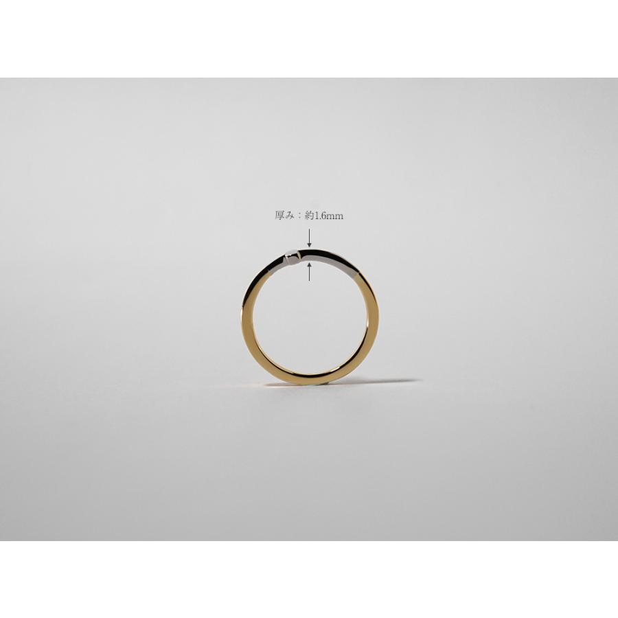 K18/Pt ベイビー クロス リング コンビ レディース 18金 18k K18/Pt ベイビー クロス リング コンビ レディース 18金 18k
