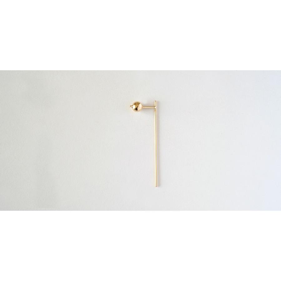 11/13値上実施】 t字 ロングピアス k18 Tライン ピアス 18k 18金  