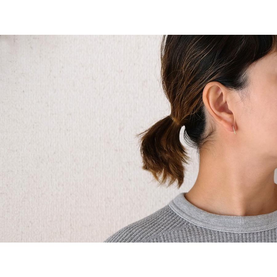 K18 Lライン ピアス 18k 18金 レディース ジュエリー シンプル 金属
