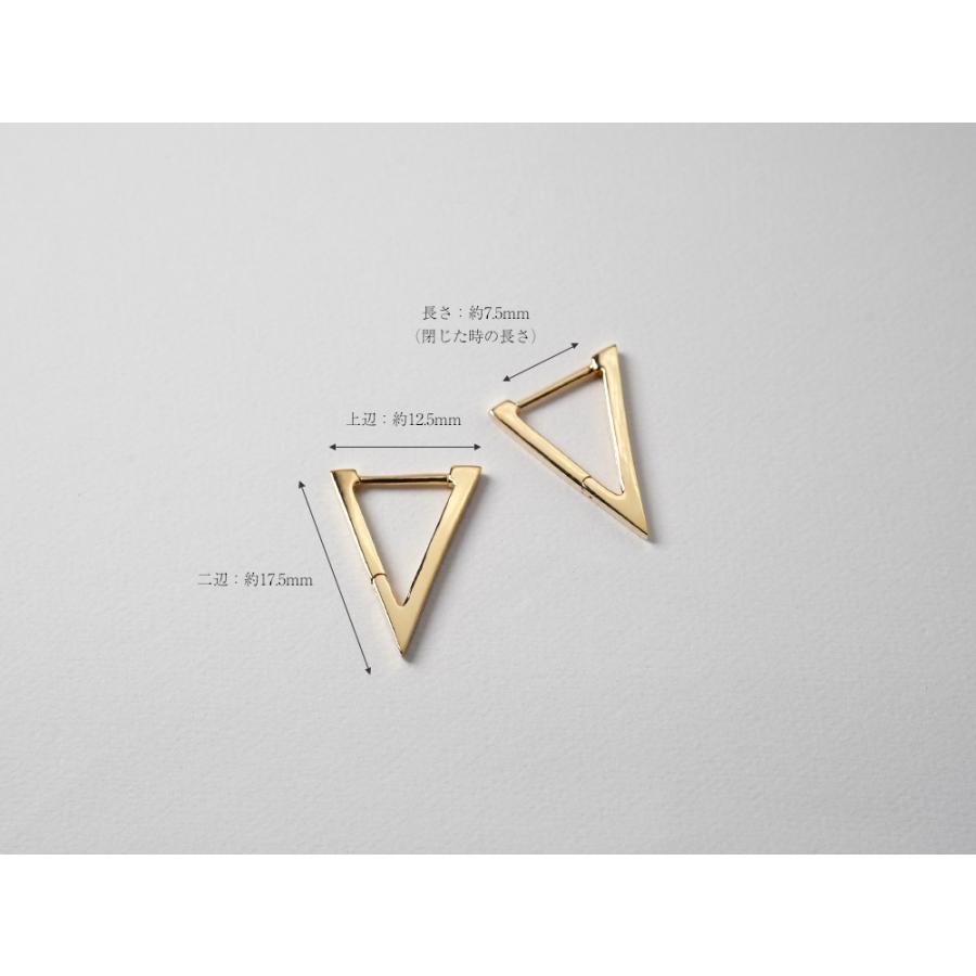 K18 アロー ピアス 18k 18金 フープピアス レディース 三角形