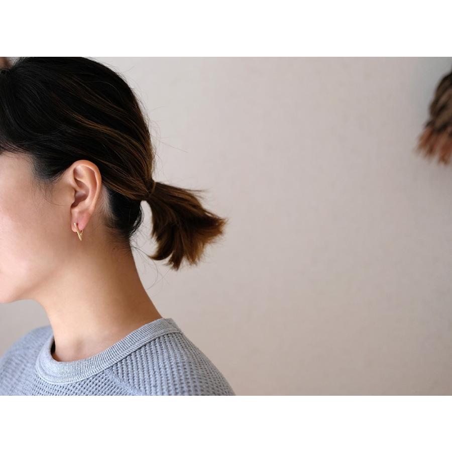 K18 アロー ピアス 18k 18金 フープピアス レディース 三角形