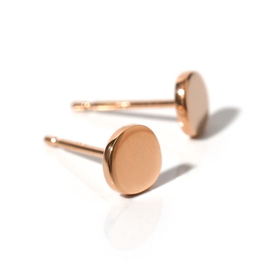 K18 ワープピアス 18k 18金 レディース 丸 サークル ラウンド スタッド