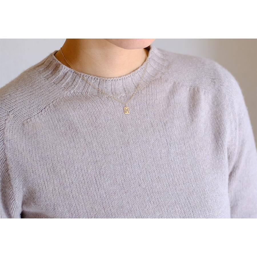 チャーム レディース K18 イニシャルトップ ナンバー ネックレス 18K