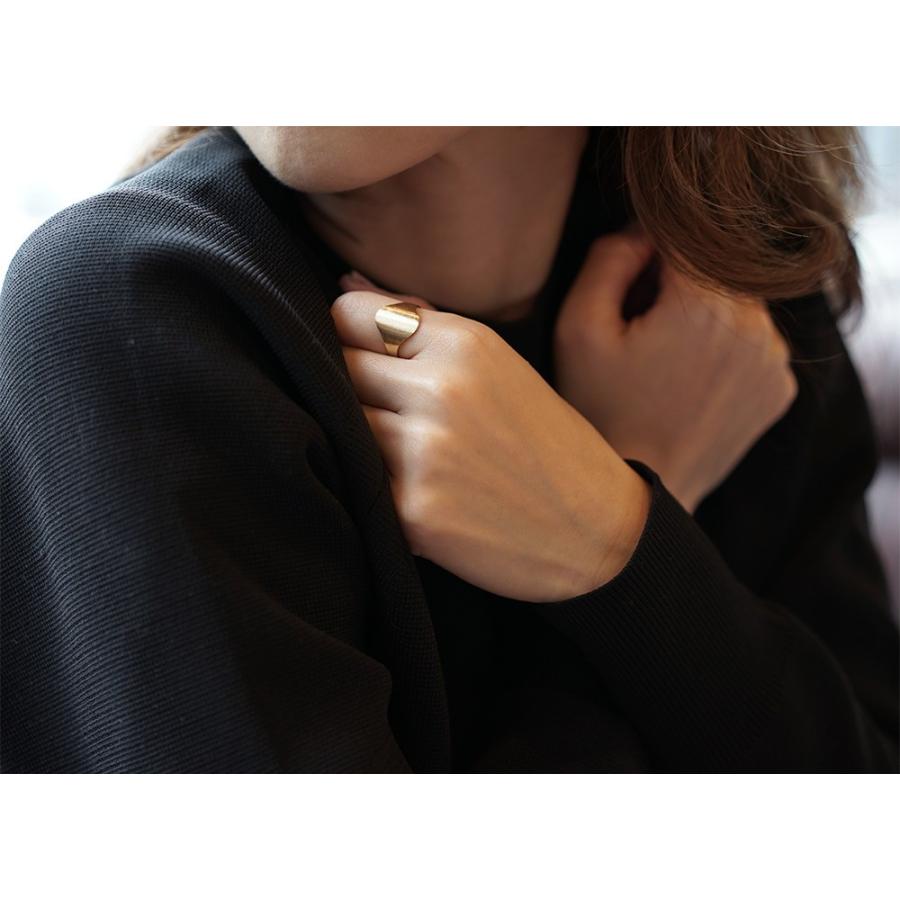 K18 ブレイブ リング 指輪 レディース 18k 18金 シールド 盾 地金