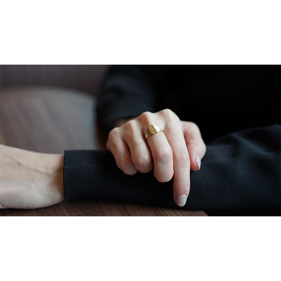 K18 ブレイブ リング 指輪 レディース 18k 18金 シールド 盾 地金