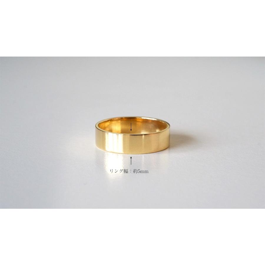 K18 ペアリング 指輪 フラッター リング 5mm ピンキーリング 平 K18 ペアリング 指輪 フラッター リング 5mm ピンキーリング 平