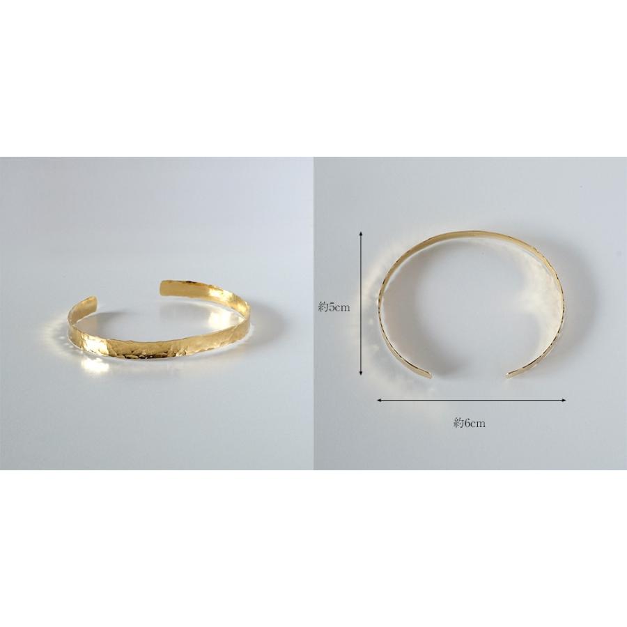 ブレスレット レディース K18 ルーナ バングル 18k 18金 槌目 ブレスレット レディース K18 ルーナ バングル 18k 18金 槌目