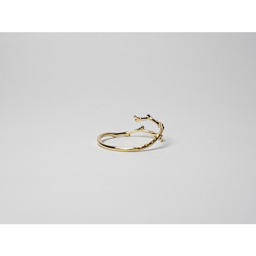 K18 ゴールド リング 葉の彫刻入り K18 和彫り リング #18 – ALINA