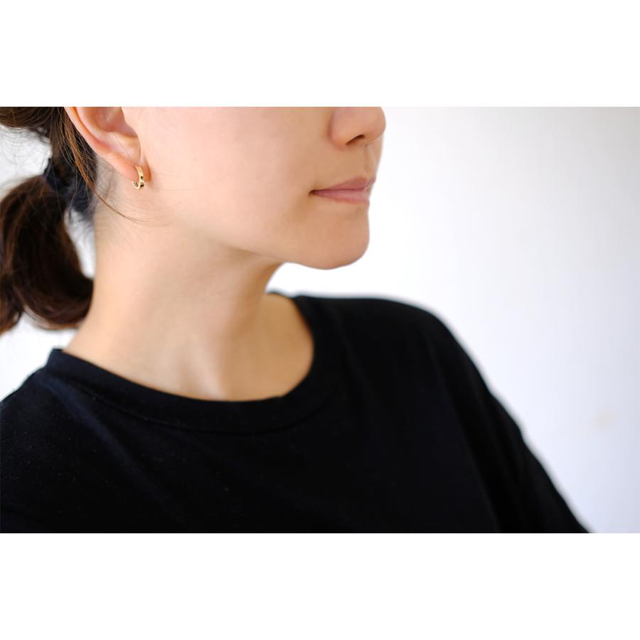 K18 ランポ フープ ピアス 18k 18金 フープピアス レディース