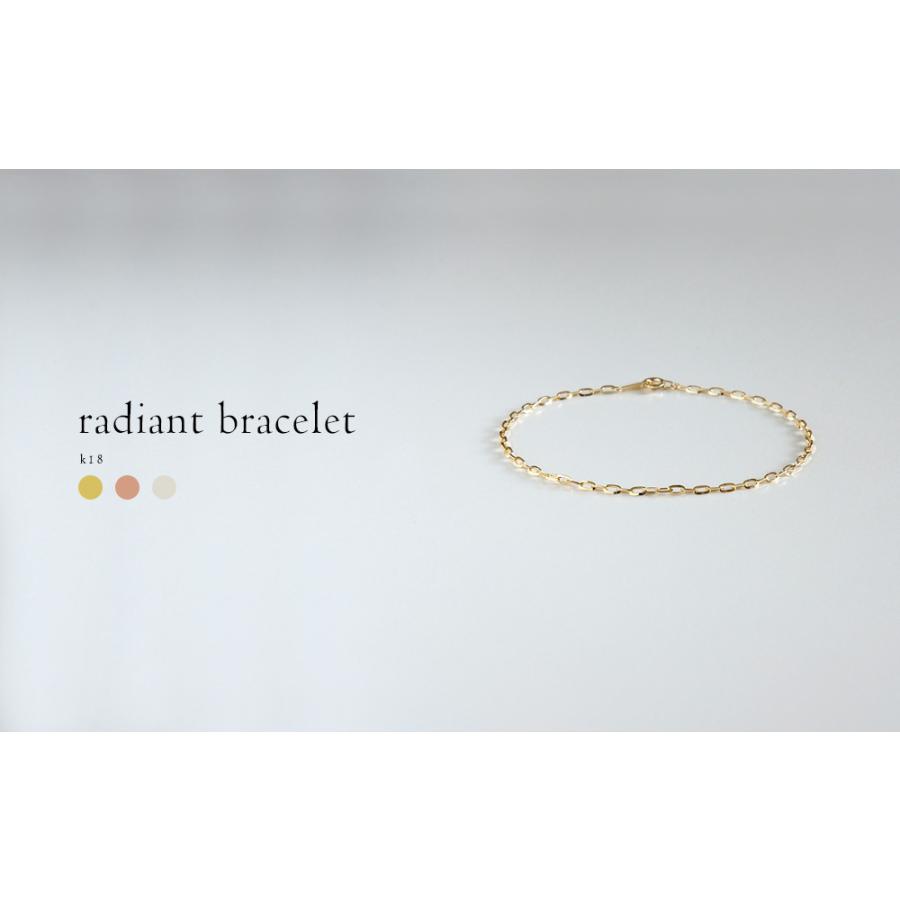 msk.　k18ブレスレット　ペタルチェーン　1.4㎜幅　つけっぱなし 再販】つけっぱなし✨K18 シンプル 華奢 ペタルチェーン