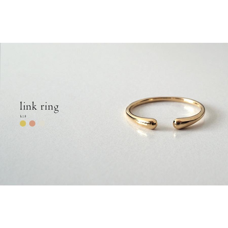 K18 リンク リング レディース 地金 指輪 ring 18k 18金 重ね付け 地金 