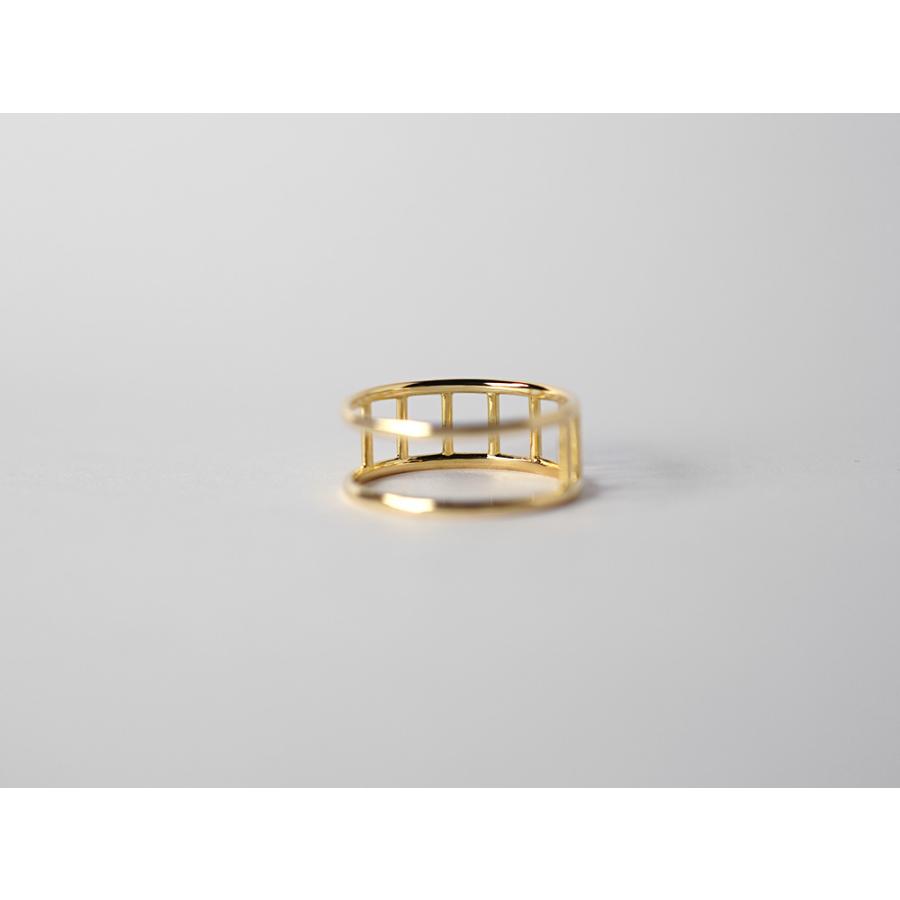 ☆関税込☆K18 ラダー リング レディース リング 地金 指輪 格子 アシンメトリー 2way ring 18k 18金 ゴールド アクセサリー ラパ rph26531522☆大人気☆