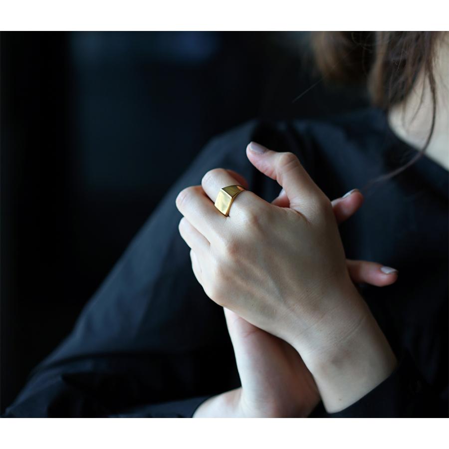 K18 インタリオ リング レディース メンズ 18k 18金 24金 K24 純金