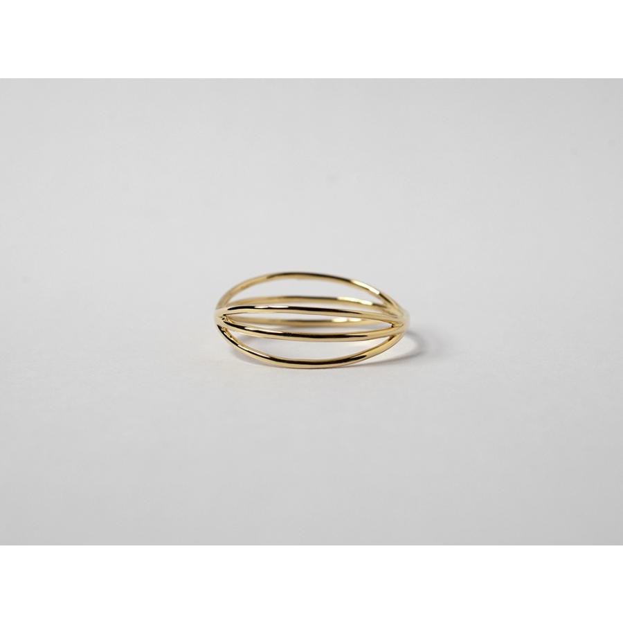 K18 アーク リング レディース 地金 指輪 ring 18k 18金 ゴールド 送料
