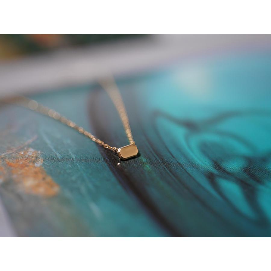 K18 エメラルド、K18ミラーカット ネックレス K18 エメラルドカット ネックレス レディース 地金 18K 18金 無垢