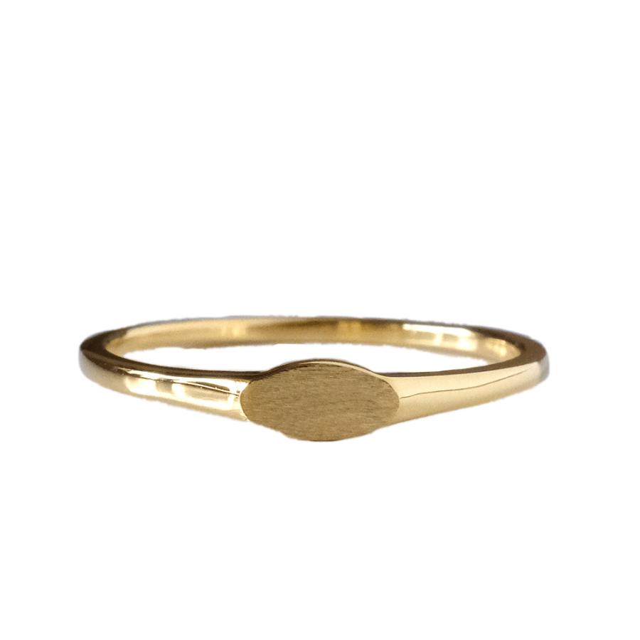 K18 インタリオ オーバル リング レディース 指輪 ゴールド 18金 18K ファッションリング 地金 ベーシック アンティーク rph11238622の画像