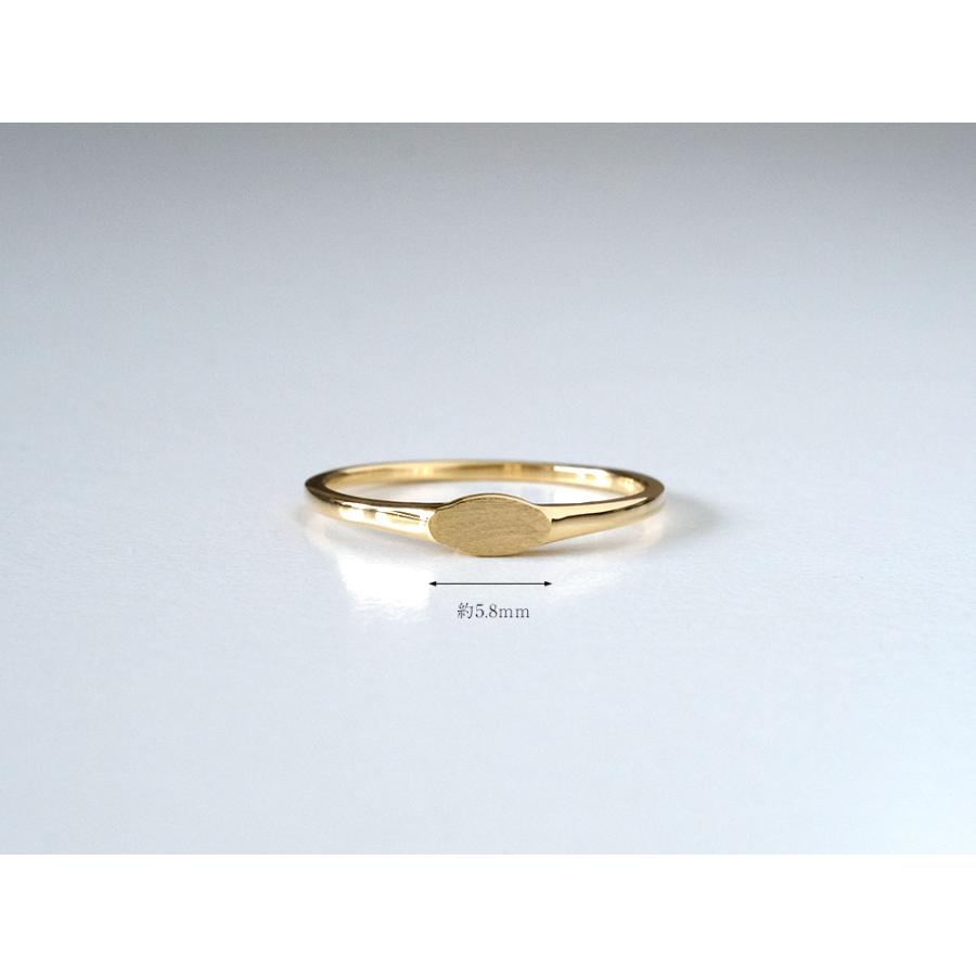 K18 インタリオ オーバル リング レディース 指輪 ゴールド 18金 18K ファッションリング 地金 ベーシック アンティーク rph11238622の画像