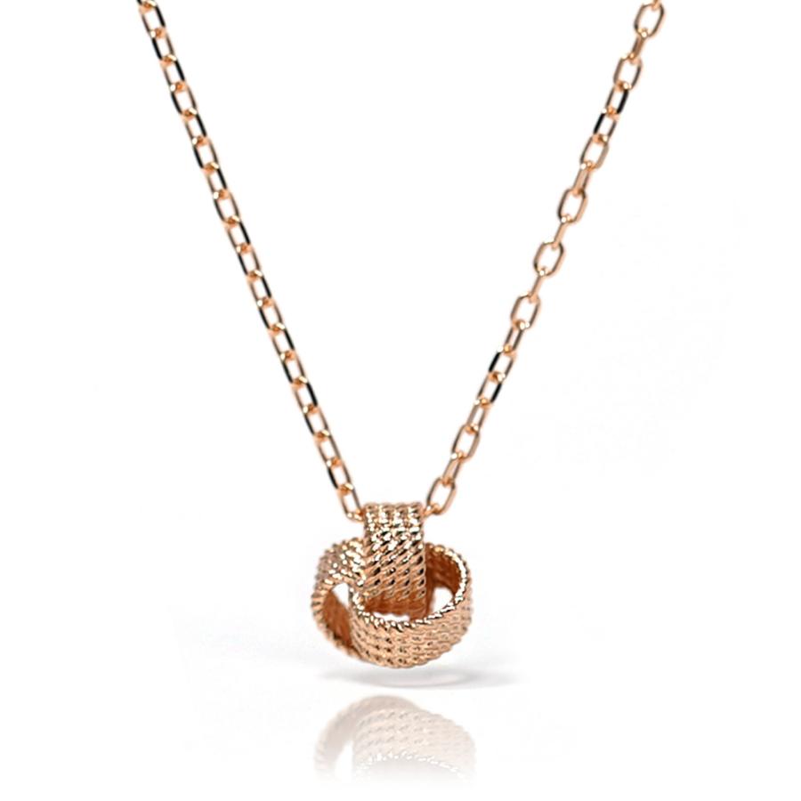 K18 ブレイド ネックレス レディース 18金 18K 地金 結び目 水引 K18 ブレイド ネックレス レディース 18金 18K 地金 結び目 水引