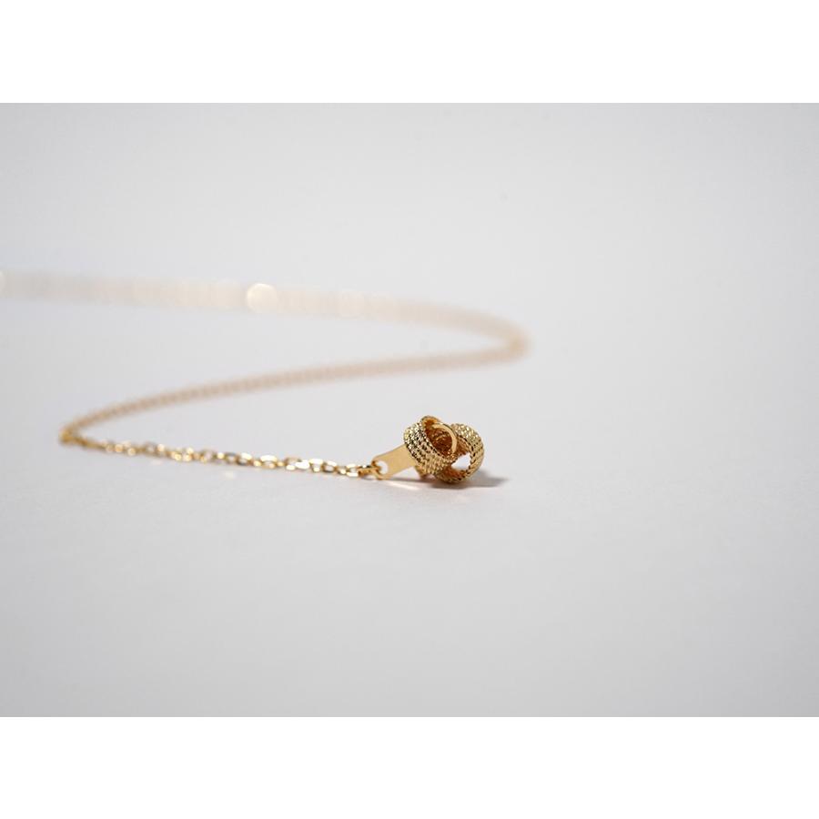 K18 ブレイド ネックレス レディース 18金 18K 地金 結び目 水引 K18 ブレイド ネックレス レディース 18金 18K 地金 結び目 水引