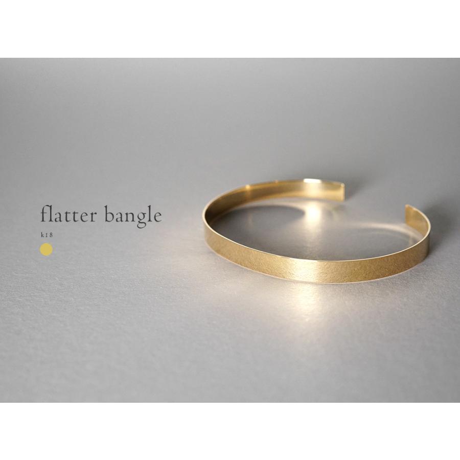 K18 フラッター バングル 18k 18金 レディース ブレスレット 鏡面