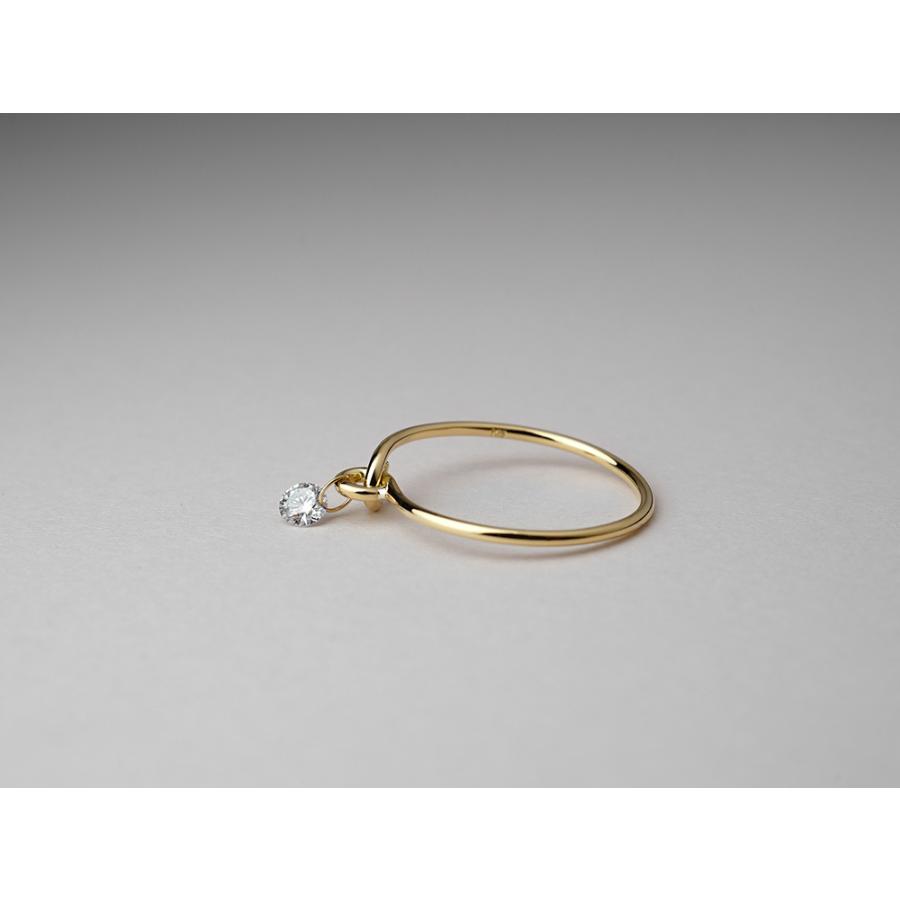 K18 ダイヤモンド リング 0.1ct アンドレス レディース 指輪 18k 18金 一粒ダイヤリング 揺れる ダンシング rph26546022の画像