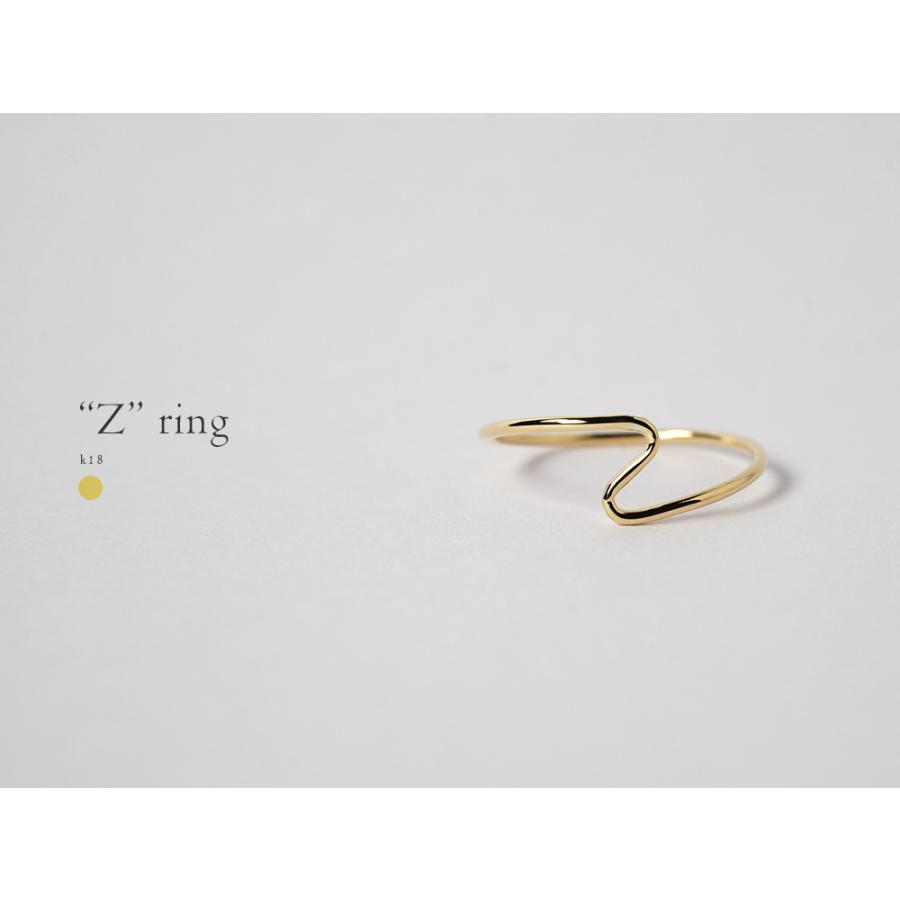 K18 ゼット リング レディース 地金 指輪 ピンキーリング ring K18 ゼット リング レディース 地金 指輪 ピンキーリング ring