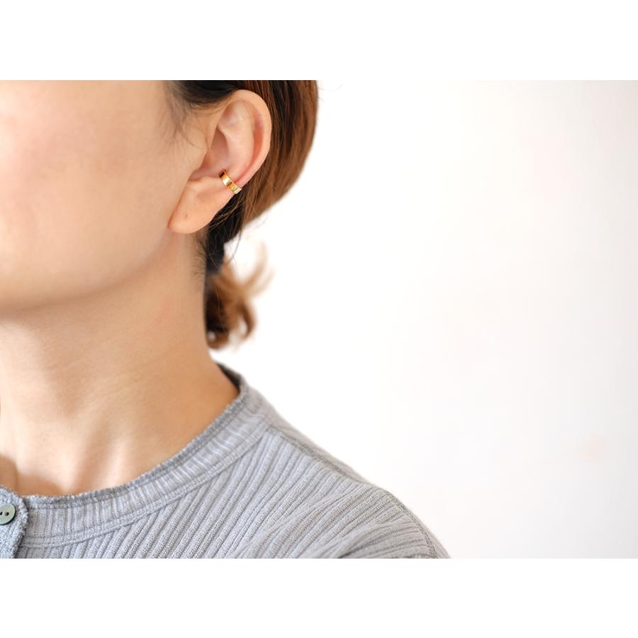 片耳販売】 K18 フラッター イヤーカフ 3mm レディース 18k 18金