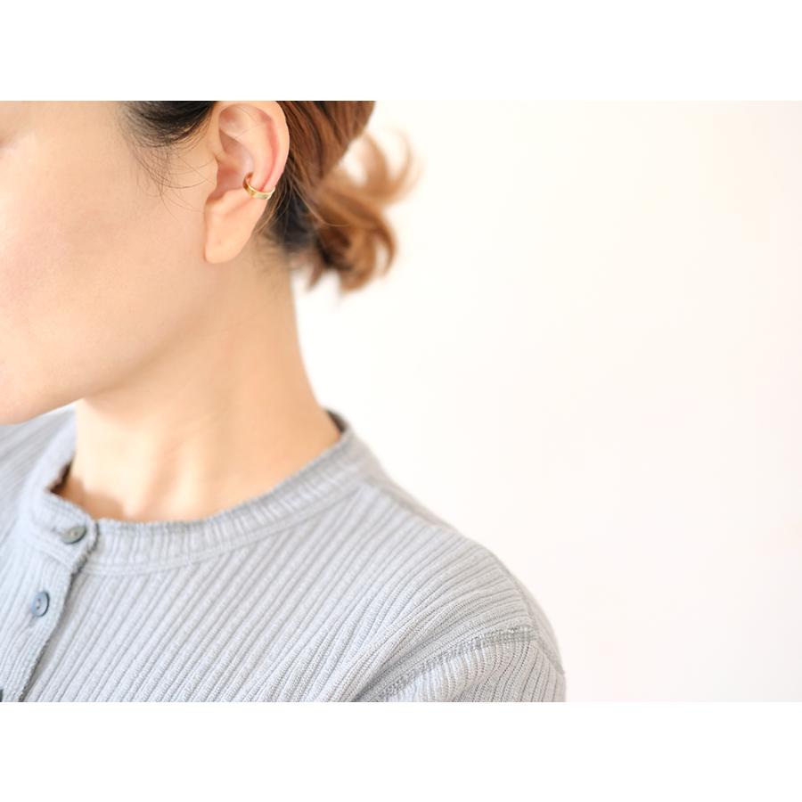 片耳k18 GSTVイタリーグリッターフープピアス CLICK HOOP PIERCED EARRING(L)(片耳用)(2JP0800)K10 ピアス